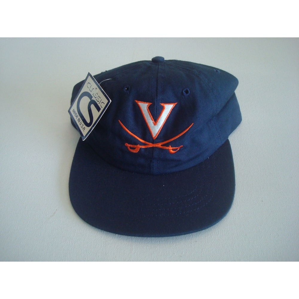 VIRGINIA CAVALIERS CAVS CLASSIC 90S STRAPBACK DEADSTOCK HAT CAP VINTAGE z1